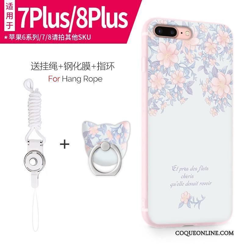 iPhone 7 Plus Étui Coque De Téléphone Fluide Doux Téléphone Portable Incassable Rose Légère