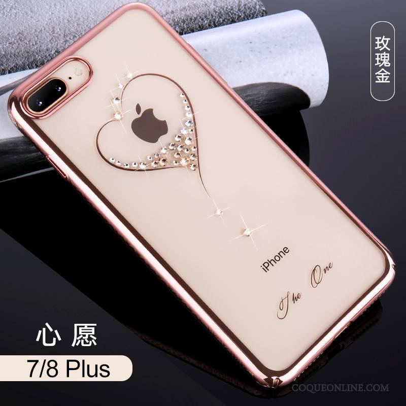 iPhone 7 Plus Étui Luxe Coque De Téléphone Tendance Or Élégant Nouveau