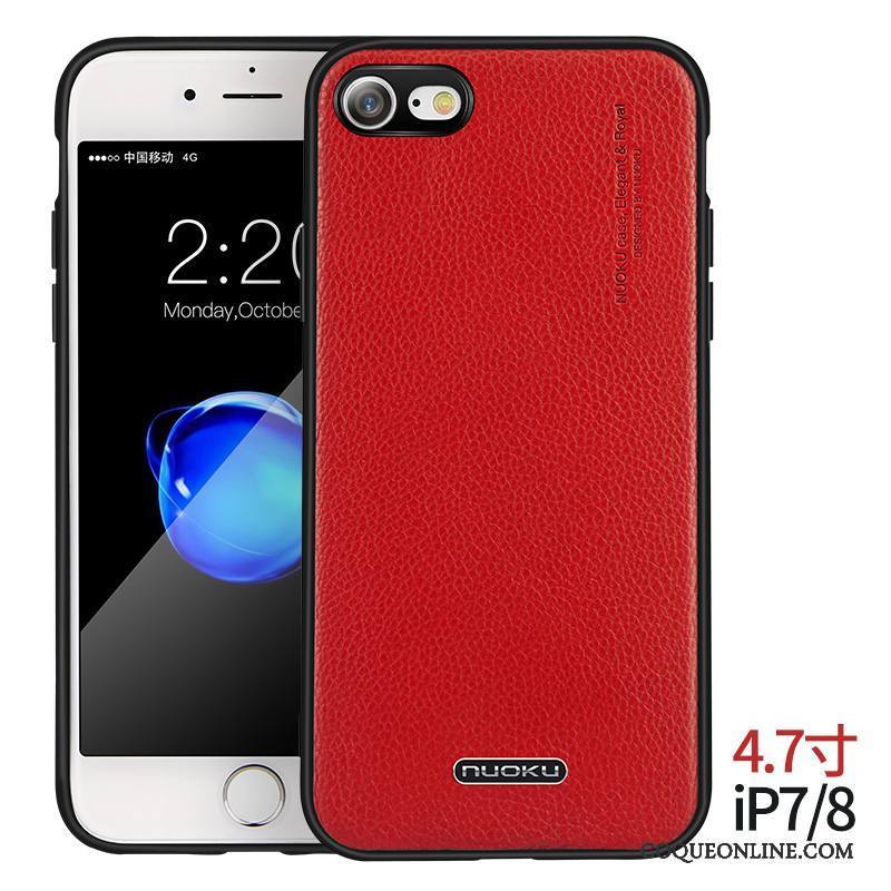 iPhone 7 Protection Incassable Étui Coque De Téléphone Business Téléphone Portable Cuir Véritable