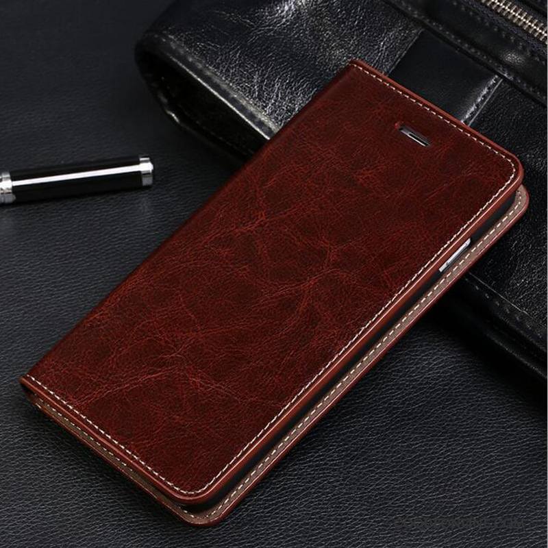 iPhone 7 Protection Étui Coque De Téléphone Incassable Cuir Véritable Rouge Business