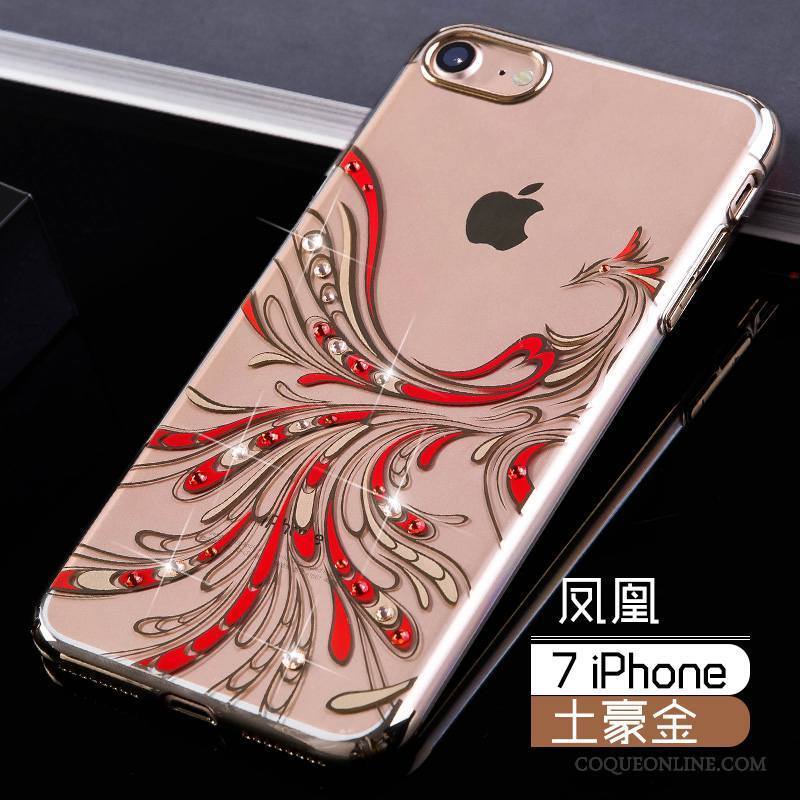 iPhone 7 Rouge Incassable Coque De Téléphone Marque De Tendance Luxe Étui Tout Compris