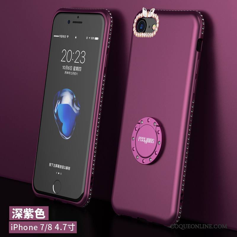 iPhone 7 Silicone Rose Support Coque De Téléphone Incassable Nouveau Fluide Doux