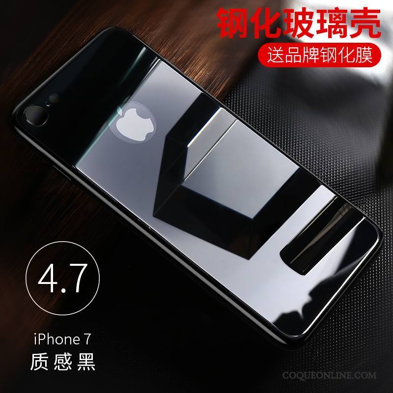 iPhone 7 Tout Compris Incassable Noir Verre Trempé Étui Coque De Téléphone