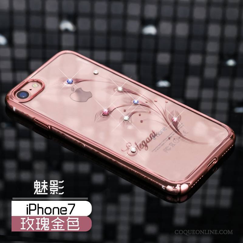 iPhone 7 Tout Compris Or Coque Or Rose De Téléphone Strass Étui