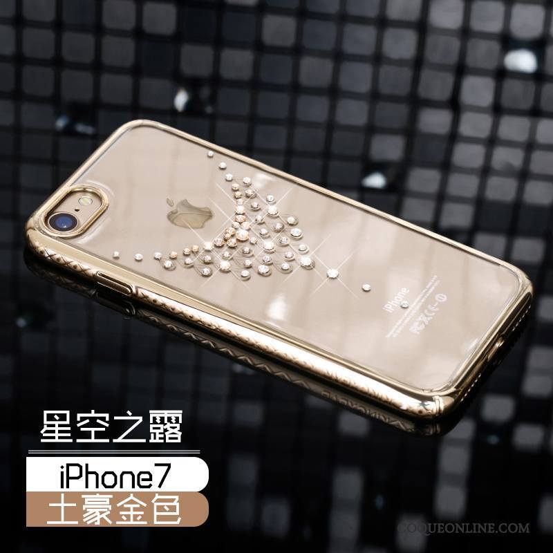 iPhone 7 Tout Compris Or Coque Or Rose De Téléphone Strass Étui