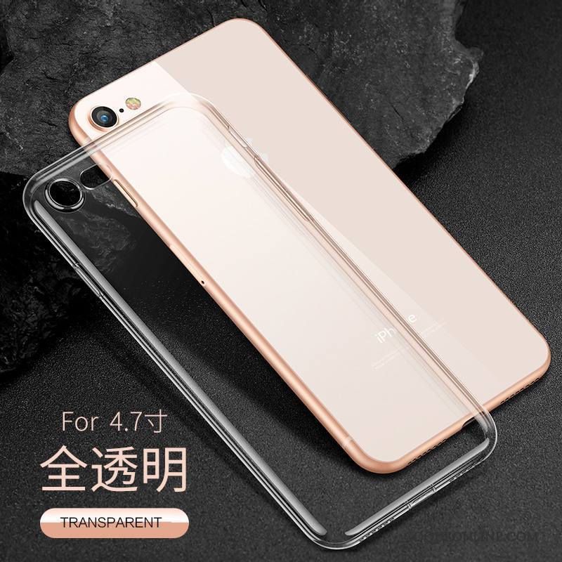 iPhone 7 Transparent Fluide Doux Coque Noir Silicone Étui Incassable