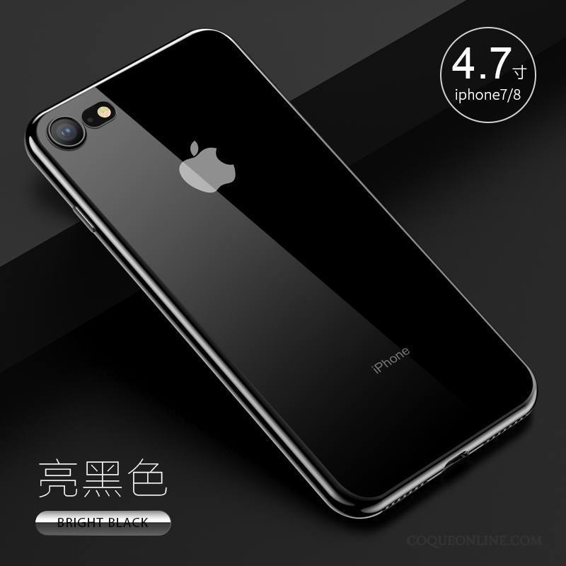 iPhone 7 Étui Coque De Téléphone Fluide Doux Tout Compris Silicone Incassable Or