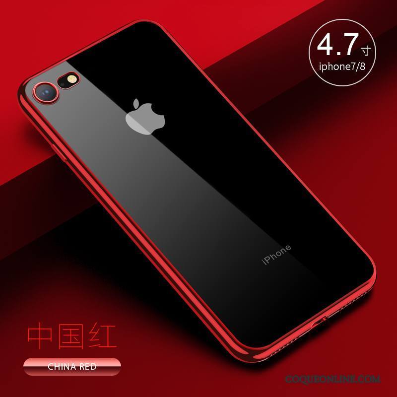 iPhone 7 Étui Coque De Téléphone Fluide Doux Tout Compris Silicone Incassable Or