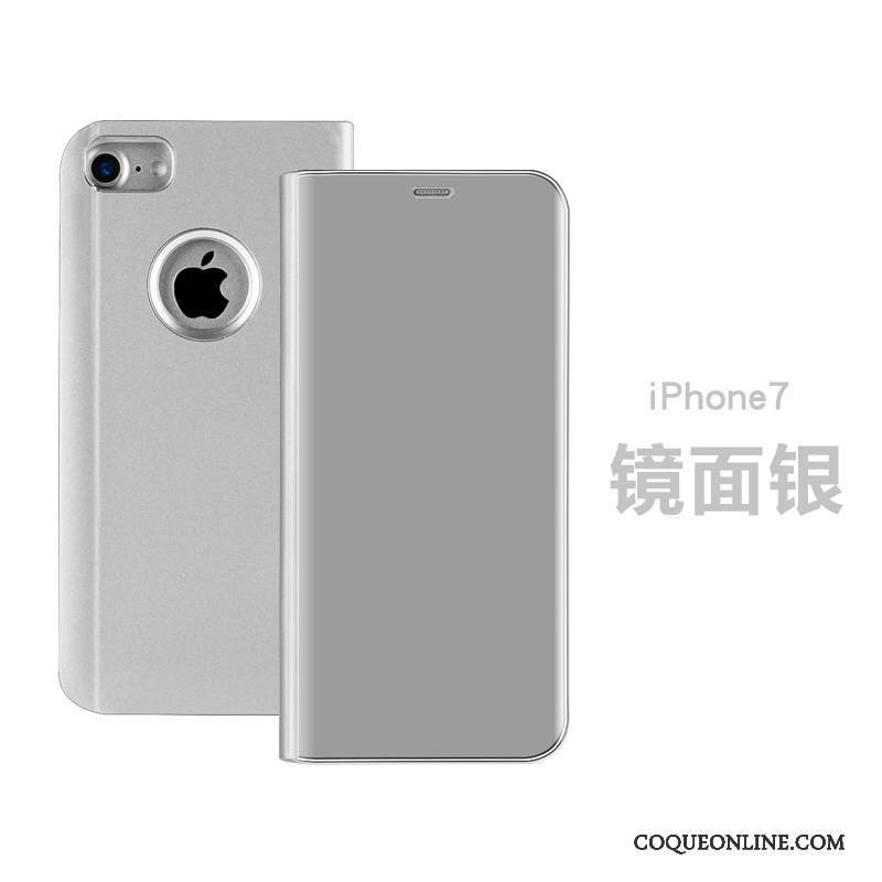 iPhone 7 Étui En Cuir Dimensionnel Housse Or Rose Protection Coque De Téléphone Dragon