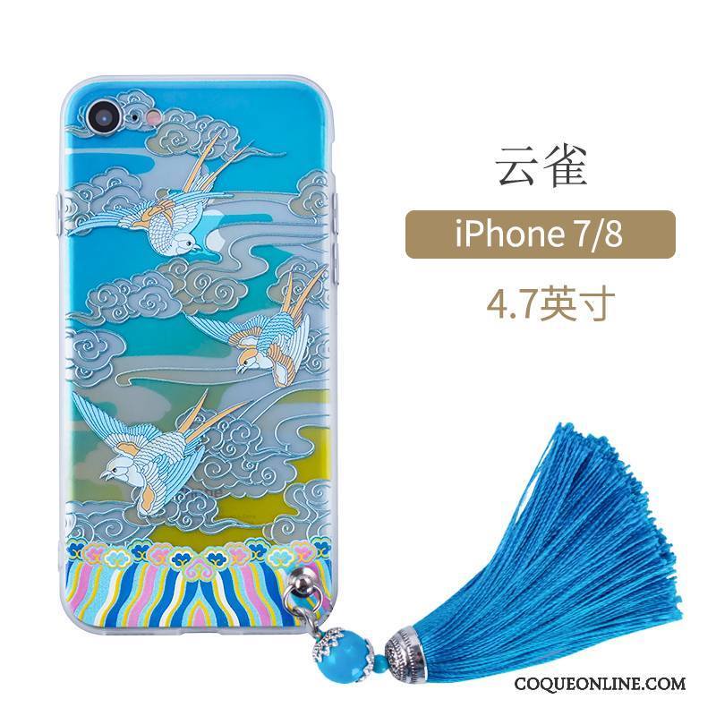 iPhone 7 Étui Style Chinois Rouge Protection Coque De Téléphone Art