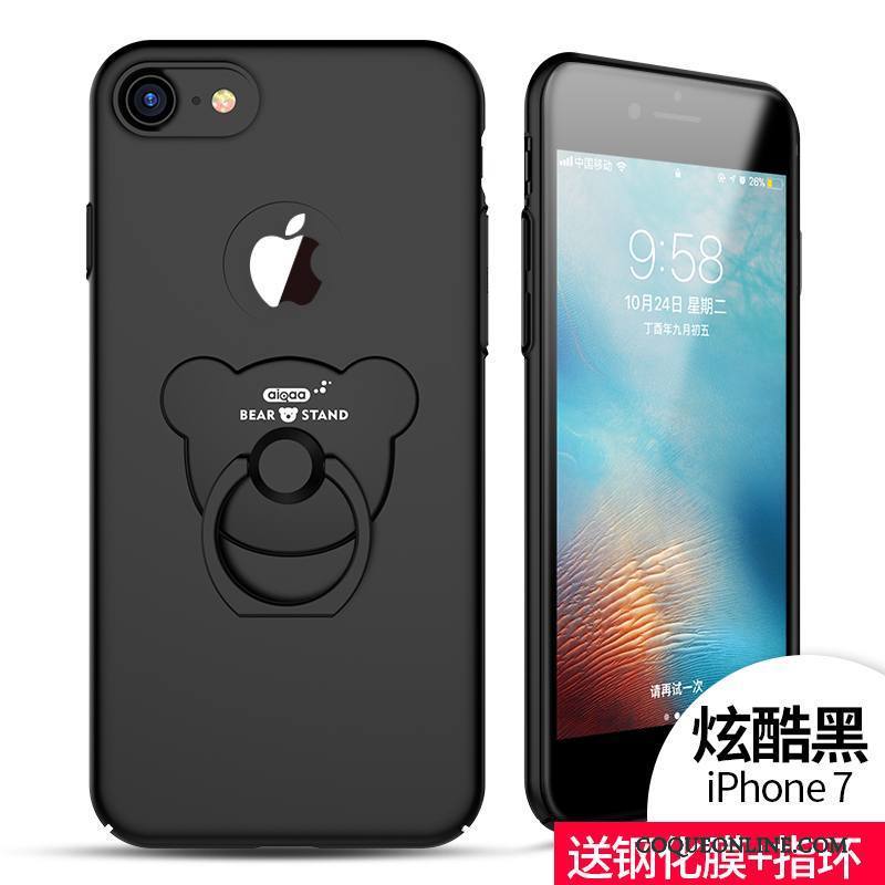 iPhone 7 Étui Très Mince Coque De Téléphone Incassable Noir Tout Compris Silicone