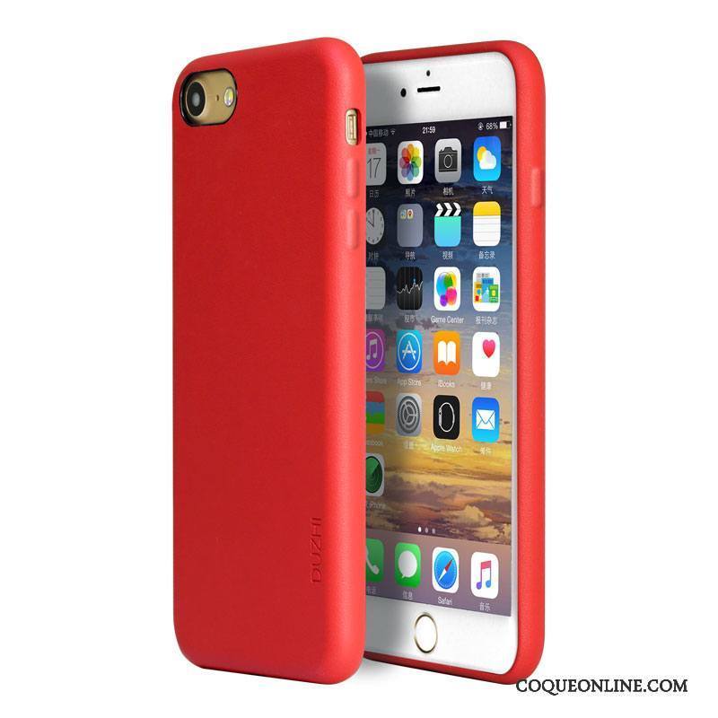 iPhone 7 Étui Étui En Cuir Coque De Téléphone Téléphone Portable Marque De Tendance Bleu Rouge