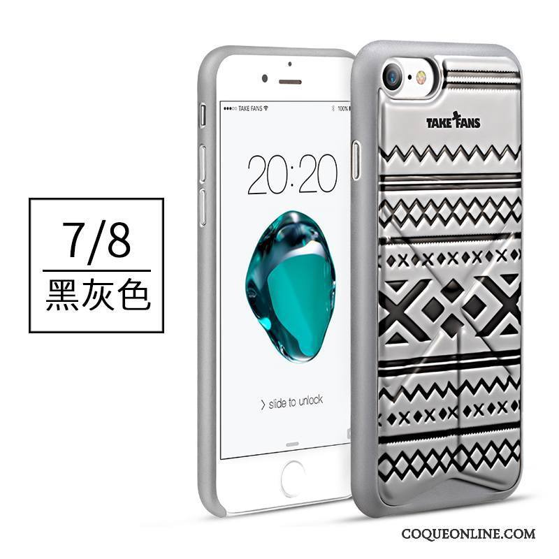 iPhone 8 Blanc Très Mince Créatif Coque Étui De Téléphone Vert