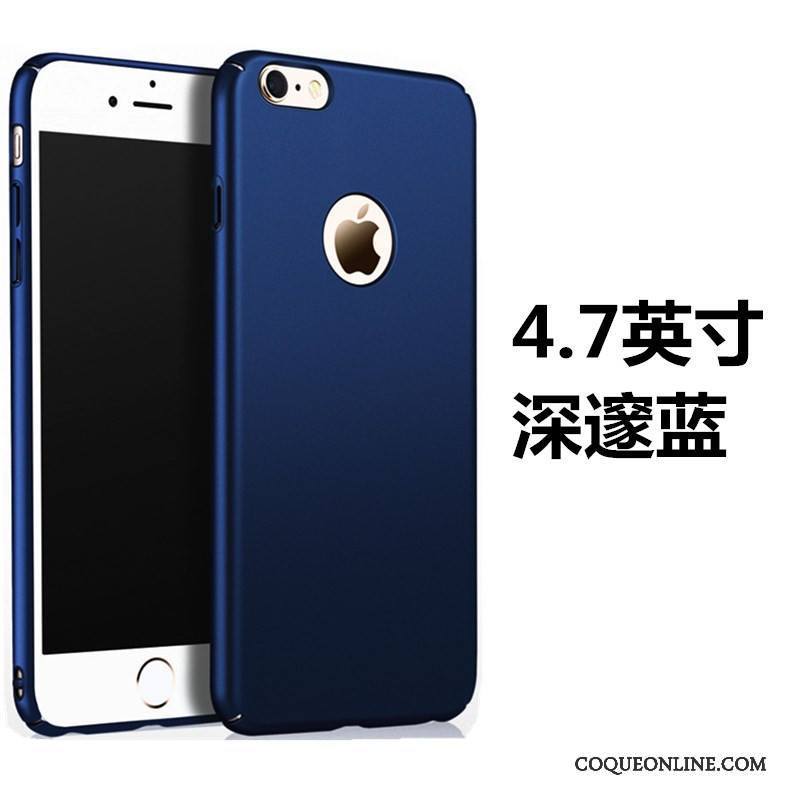 iPhone 8 Bleu Téléphone Portable Étui Délavé En Daim Coque De Téléphone Protection Difficile