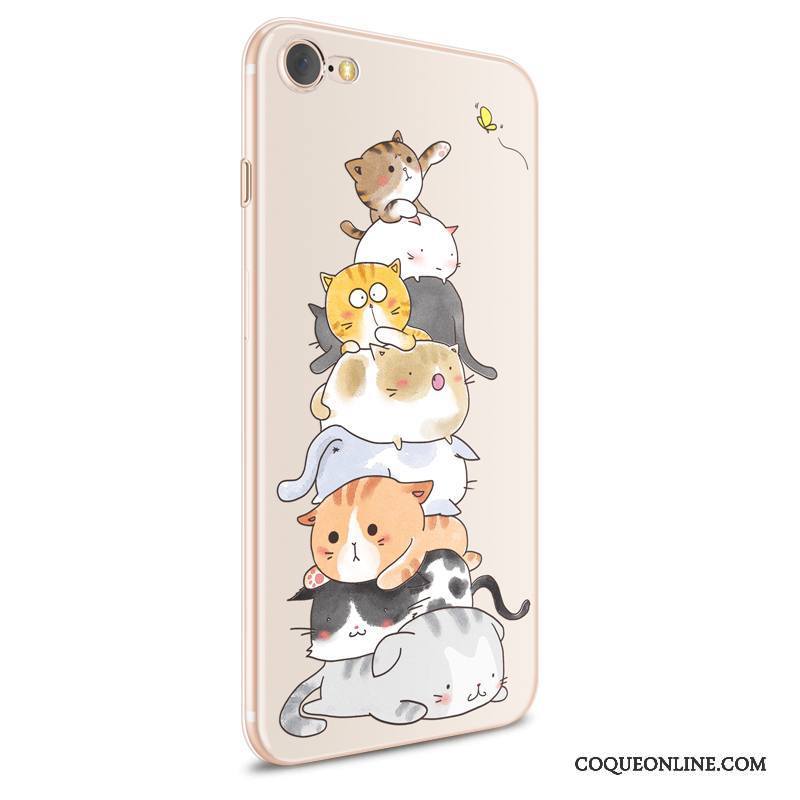 iPhone 8 Charmant Pu Silicone Coque De Téléphone Fluide Doux Dessin Animé Transparent