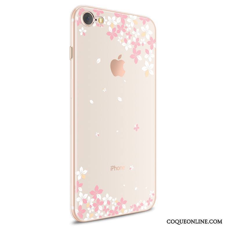 iPhone 8 Charmant Pu Silicone Coque De Téléphone Fluide Doux Dessin Animé Transparent