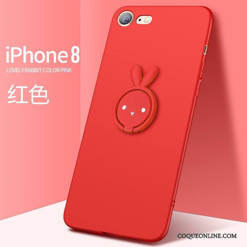 iPhone 8 Coque De Téléphone Rouge Étui Silicone Créatif Personnalité Incassable