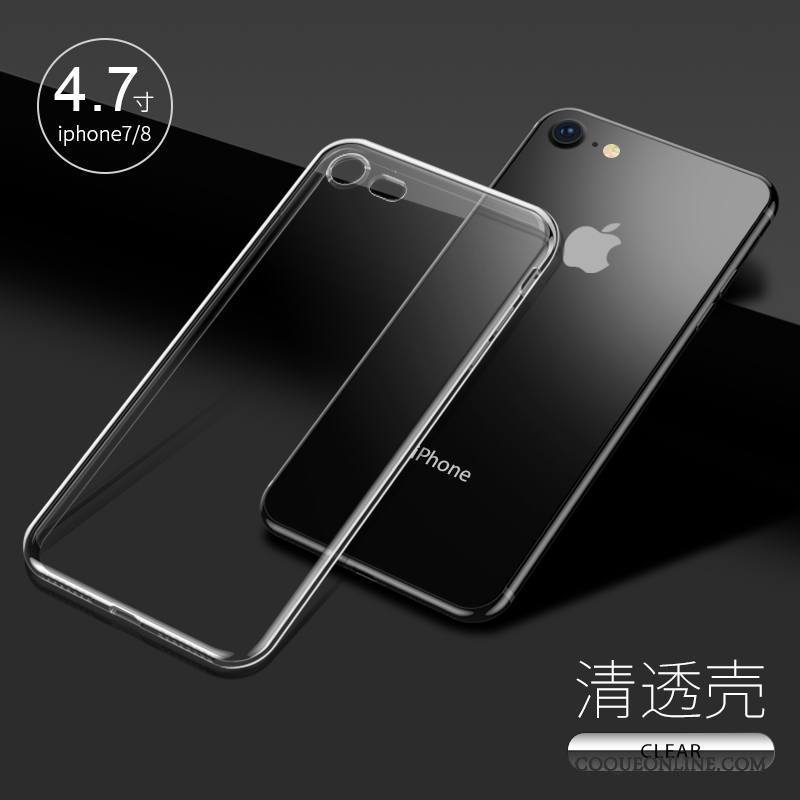 iPhone 8 Coque De Téléphone Silicone Transparent Très Mince Étui Fluide Doux Incassable