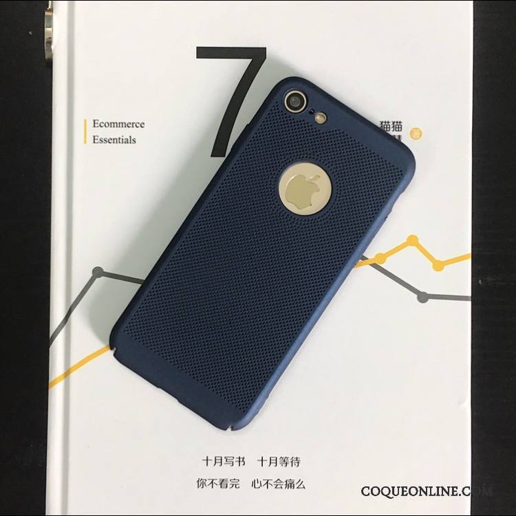 iPhone 8 Coque Délavé En Daim Incassable Refroidissement Or Étui De Téléphone