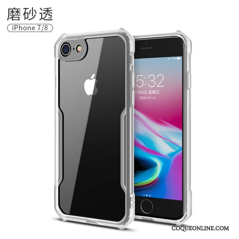 iPhone 8 Coque Gris Transparent Protection Silicone Fluide Doux Nouveau Tout Compris