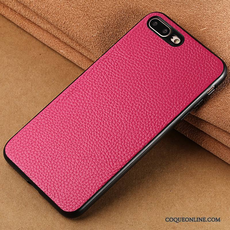 iPhone 8 Coque Incassable Créatif Tout Compris Étui En Cuir Luxe Personnalité Noir