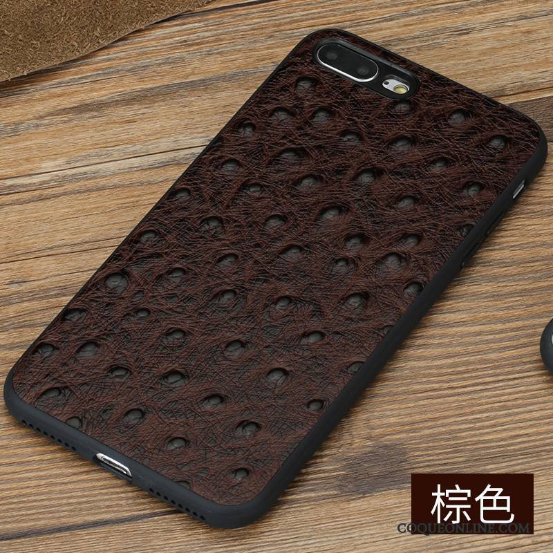 iPhone 8 Coque Luxe Étui En Cuir Tout Compris Incassable Tendance Rouge Personnalité