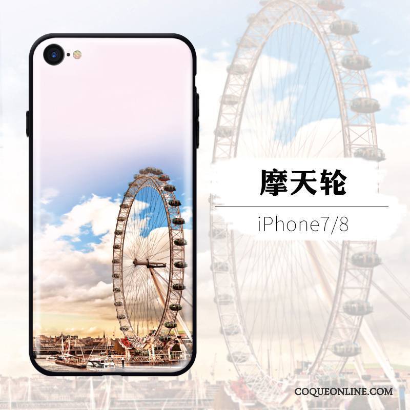 iPhone 8 Coque Personnalité Incassable Étui Créatif Rose Nouveau Tout Compris