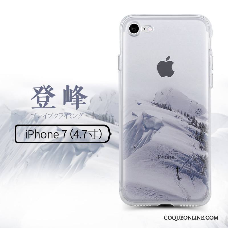 iPhone 8 Coque Silicone Ornements Suspendus Créatif Fluide Doux Tendance Transparent Violet