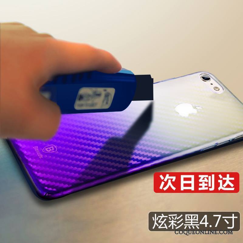 iPhone 8 Coque Tendance Bleu Tout Compris Nouveau Transparent Étui Incassable