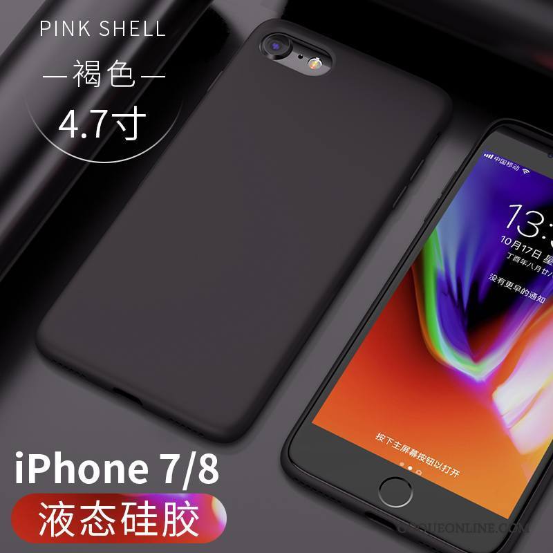 iPhone 8 Coque Étui Délavé En Daim Vert Protection Téléphone Portable Silicone Nouveau