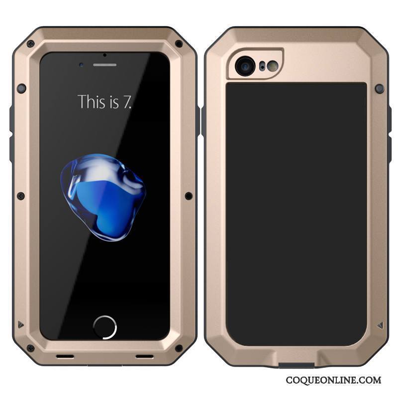 iPhone 8 Créatif Tout Compris Coque Métal Étui De Téléphone Trois Défenses