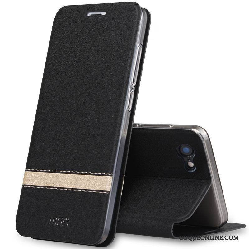 iPhone 8 Fluide Doux Protection Étui En Cuir Incassable Coque De Téléphone Noir Silicone