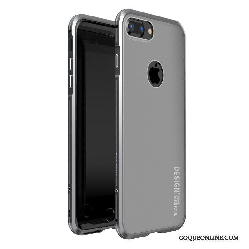 iPhone 8 Incassable Border Métal Nouveau Coque De Téléphone Couvercle Arrière Transparent