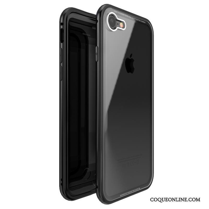 iPhone 8 Personnalité Protection Tout Compris Métal Coque De Téléphone Violet Étui