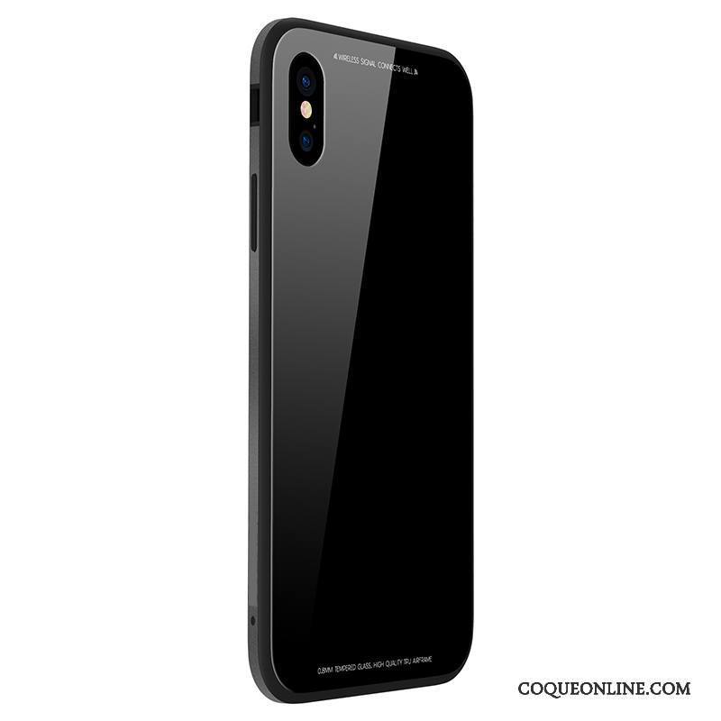 iPhone 8 Plus Blanc Métal Coque De Téléphone Téléphone Portable Incassable Verre Trempé Étui