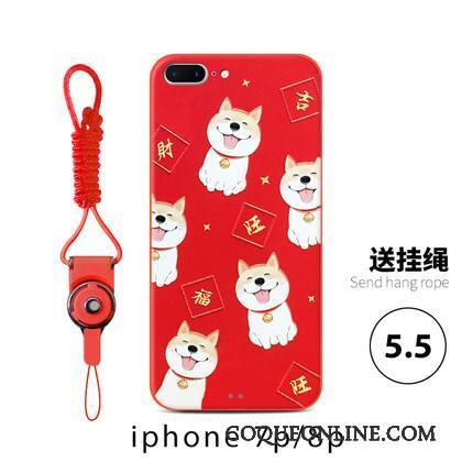 iPhone 8 Plus Coque Chiens Rouge Nouveau Incassable Amoureux De Fête Tout Compris
