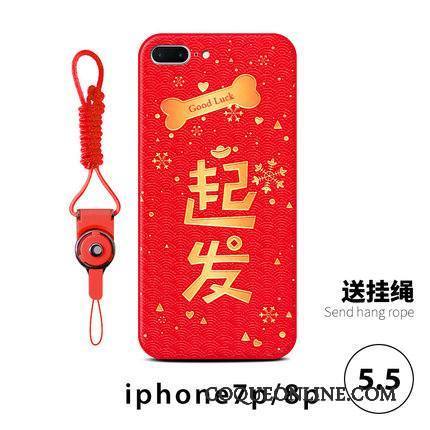 iPhone 8 Plus Coque Chiens Rouge Nouveau Incassable Amoureux De Fête Tout Compris