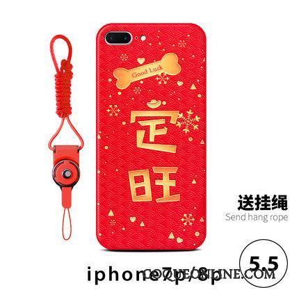 iPhone 8 Plus Coque Chiens Rouge Nouveau Incassable Amoureux De Fête Tout Compris