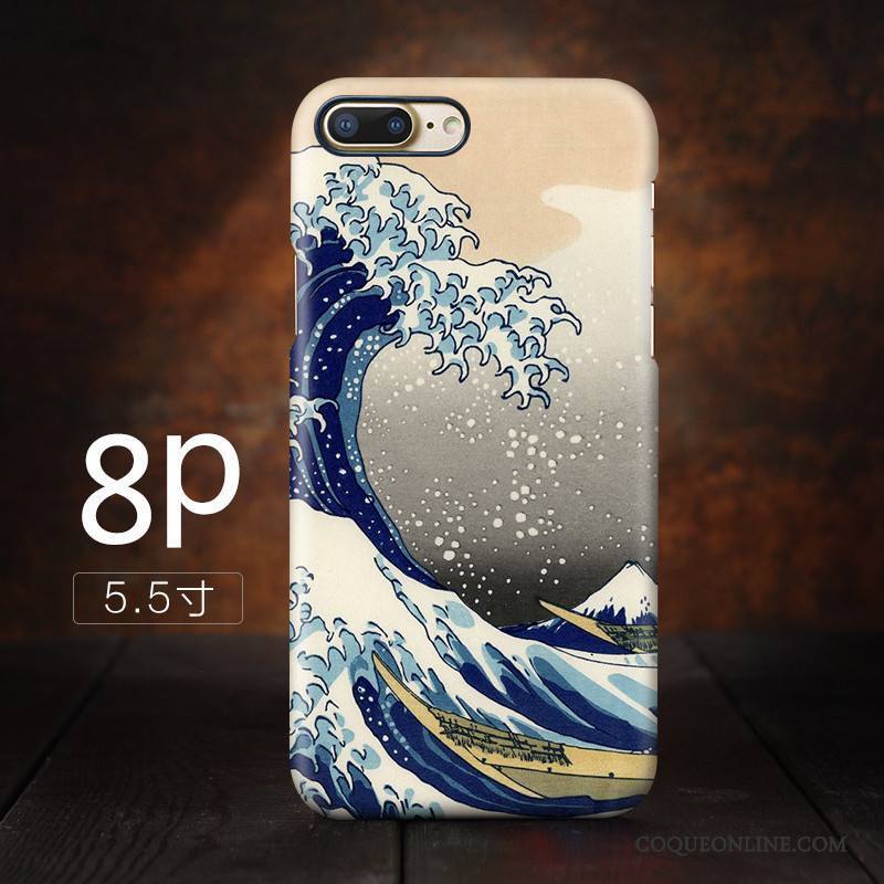 iPhone 8 Plus Coque De Téléphone Grue Sakura Bleu