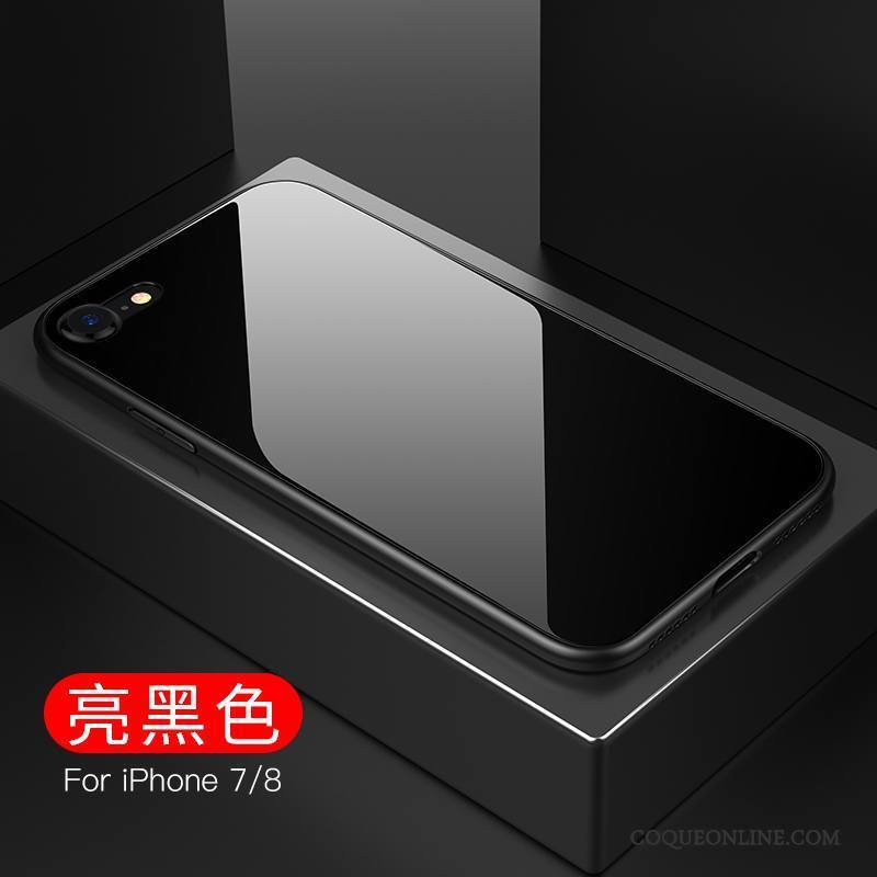 iPhone 8 Plus Coque De Téléphone Incassable Tout Compris Transparent Rouge Modèle Verre