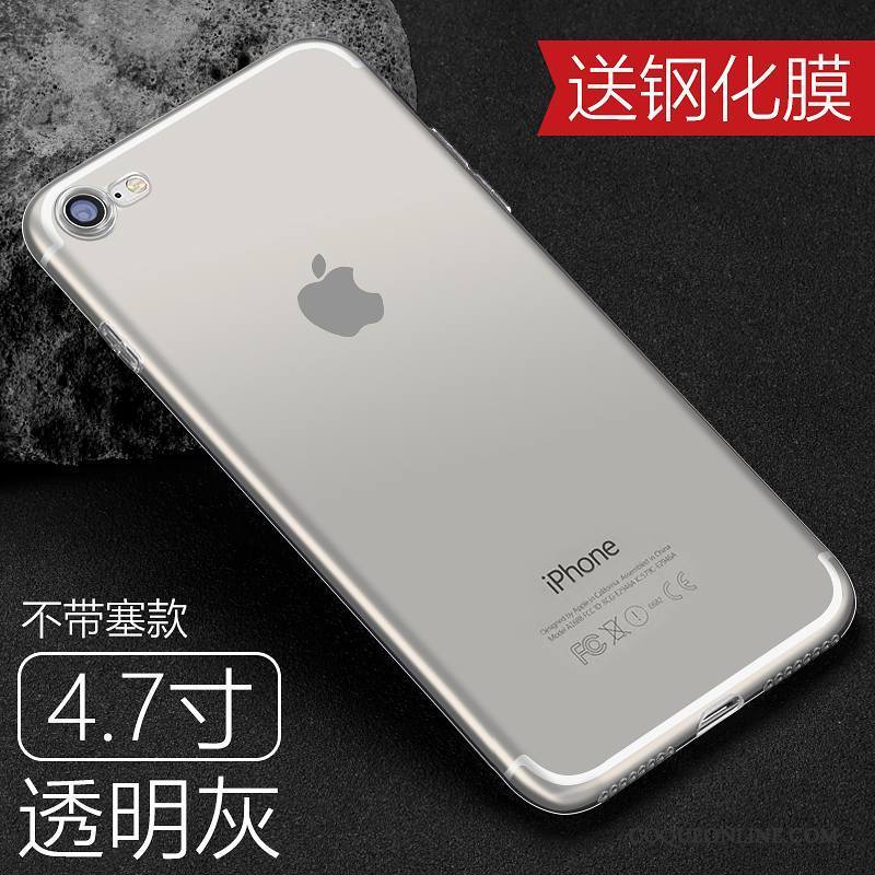 iPhone 8 Plus Coque De Téléphone Incassable Transparent Protection Très Mince Étui Or