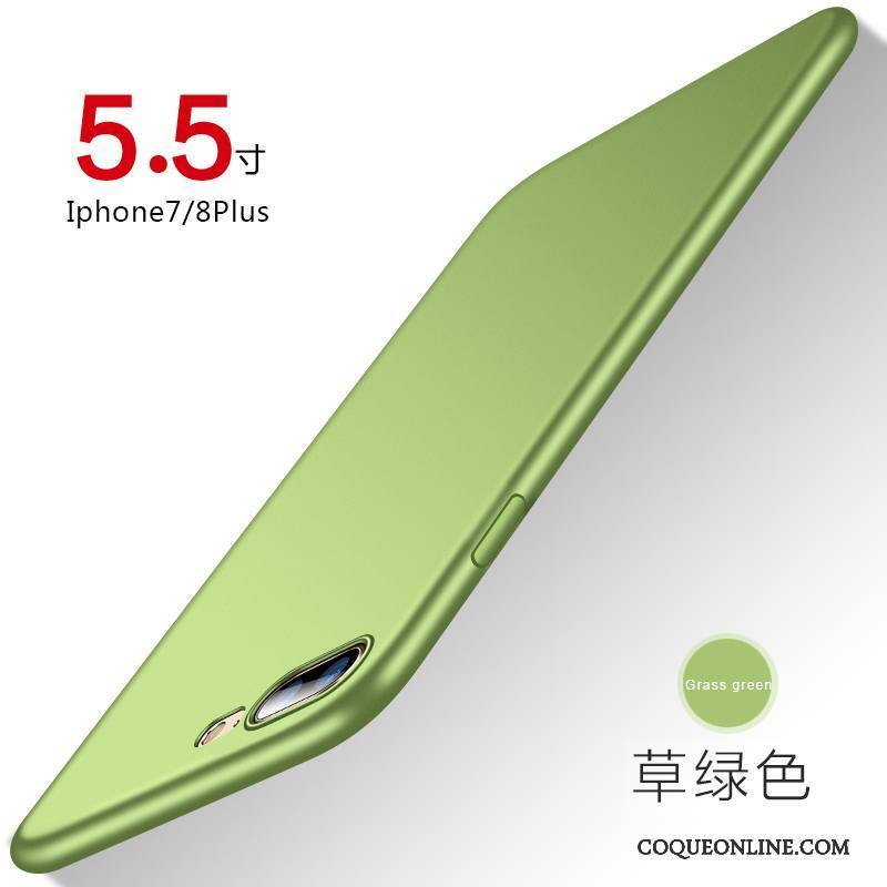 iPhone 8 Plus Coque Fluide Doux Très Mince Nouveau Vert Tendance Délavé En Daim Silicone