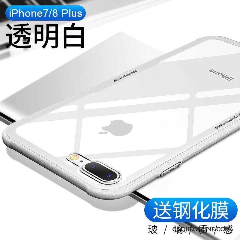 iPhone 8 Plus Coque Incassable Verre Pu Difficile De Téléphone Silicone