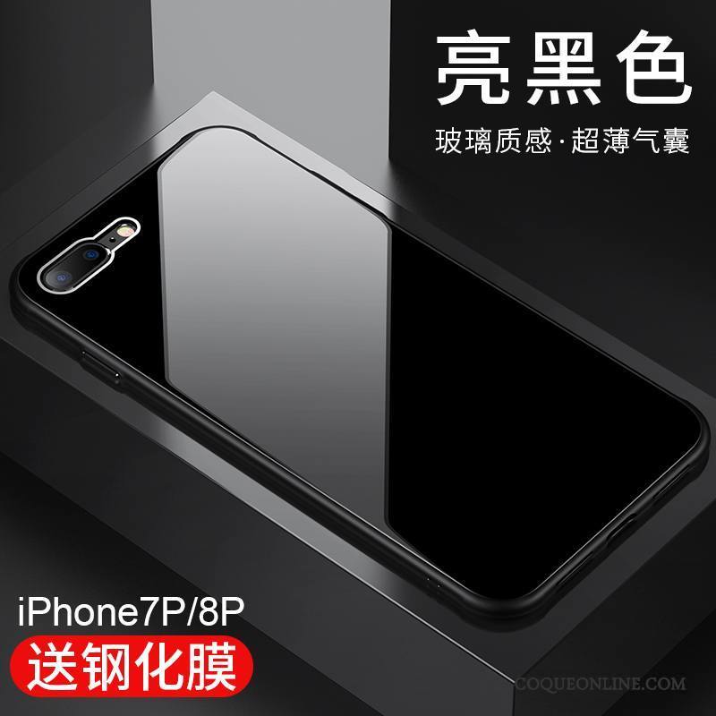 iPhone 8 Plus Coque Incassable Verre Pu Difficile De Téléphone Silicone