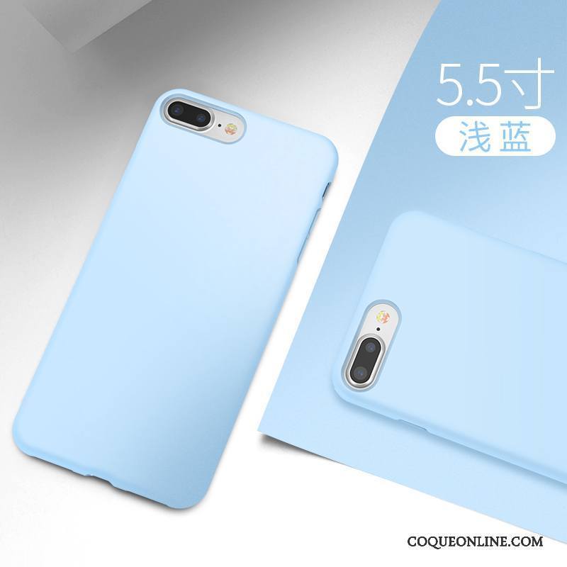 iPhone 8 Plus Coque Marque De Tendance Modèle Étui Incassable Bleu Silicone Protection