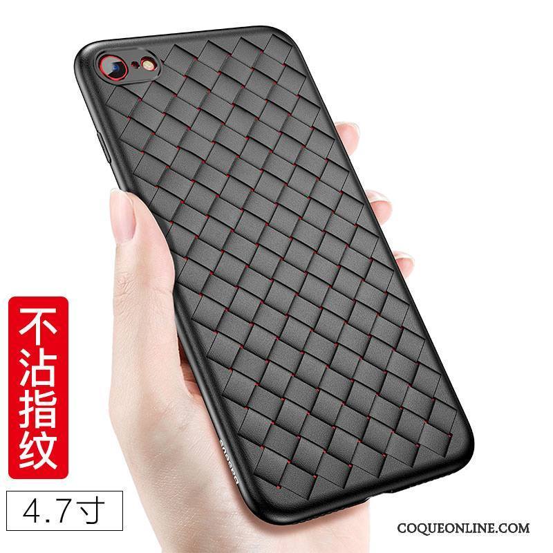 iPhone 8 Plus Coque Noir Créatif Tout Compris Étui Personnalité Pu Incassable