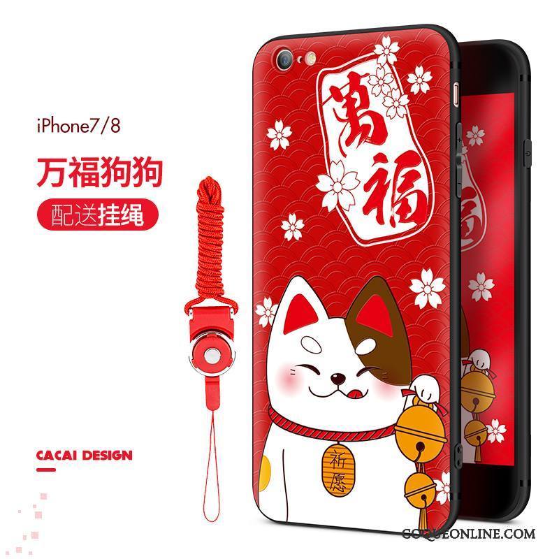 iPhone 8 Plus Dessin Animé Incassable Silicone Tout Compris Fluide Doux Étui Coque De Téléphone