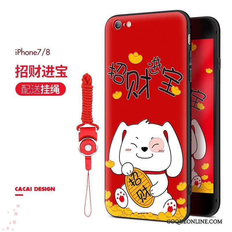 iPhone 8 Plus Dessin Animé Incassable Silicone Tout Compris Fluide Doux Étui Coque De Téléphone