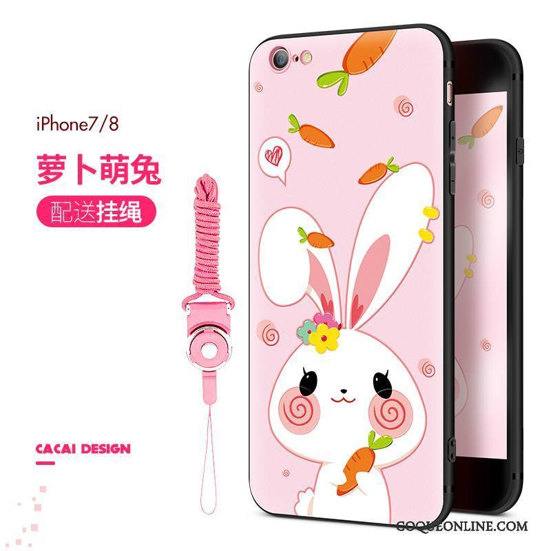 iPhone 8 Plus Dessin Animé Incassable Silicone Tout Compris Fluide Doux Étui Coque De Téléphone