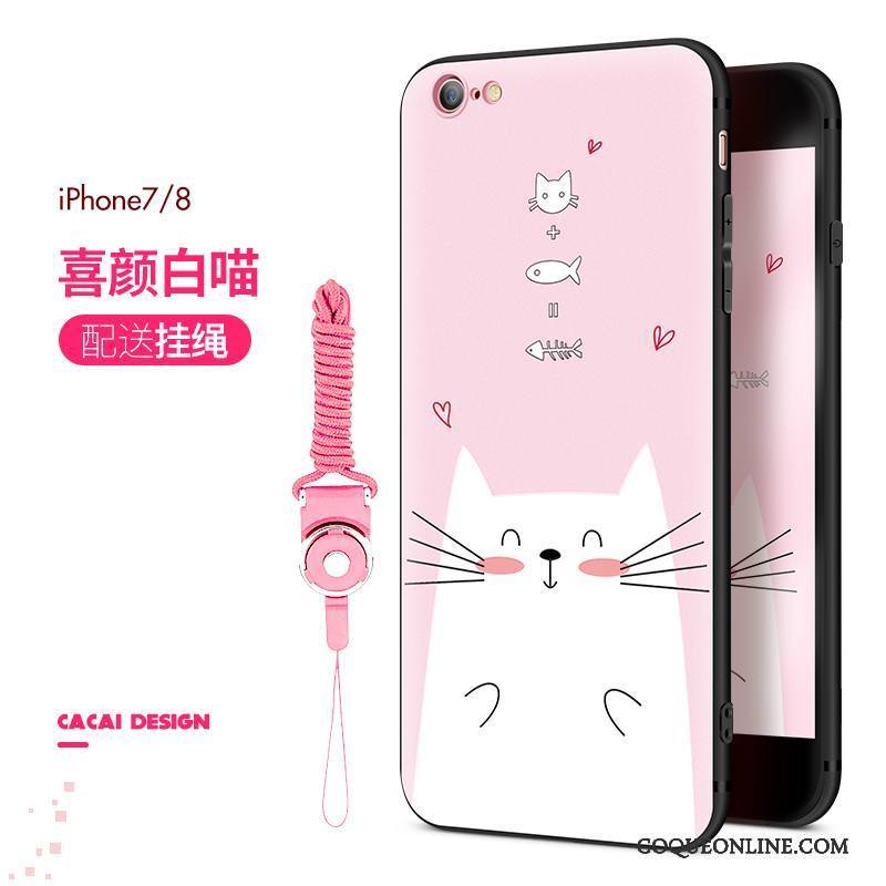 iPhone 8 Plus Dessin Animé Incassable Silicone Tout Compris Fluide Doux Étui Coque De Téléphone